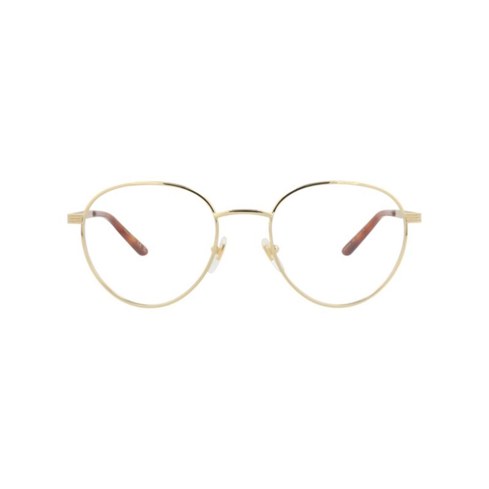 Gucci Round-Frame Metal Optical Frames Gold Mens